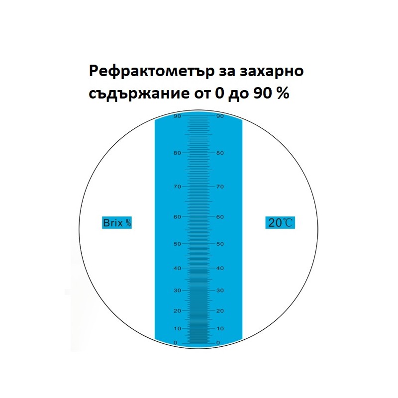 Рефрактометър за захар 0-90%, За джибри, Сладка, Сиропи и др. - Smartko.store