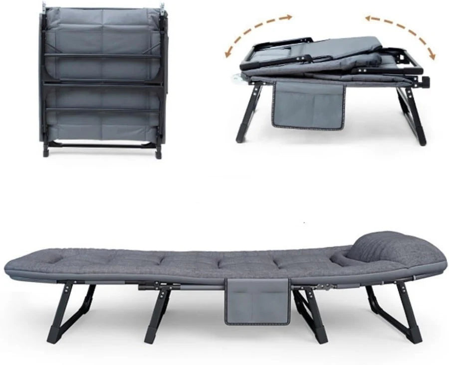 Сгъваемо походно легло тип шезлонг - 190x66 см - Smartko.store