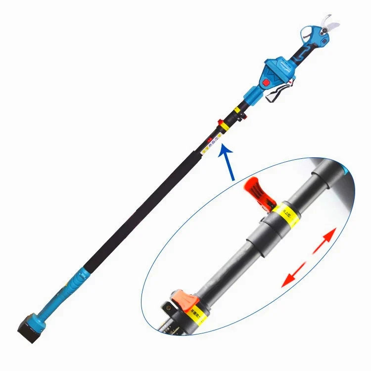 Комплект акумулаторна лозарска ножица с телескопичен прът 2 в 1