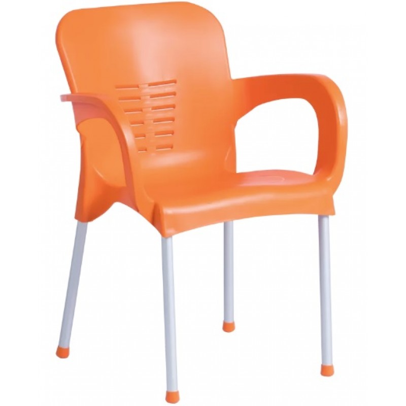 oranjev-plastmasov-stol