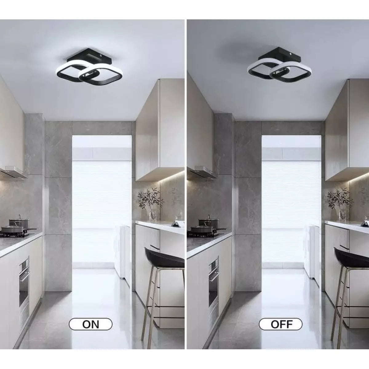 LED плафониера с 2 пръстена