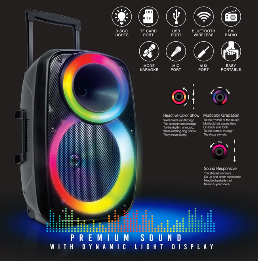 Безжична Тонколона QL1225 12 Инча С Безжичен Микрофон - Smartko.store