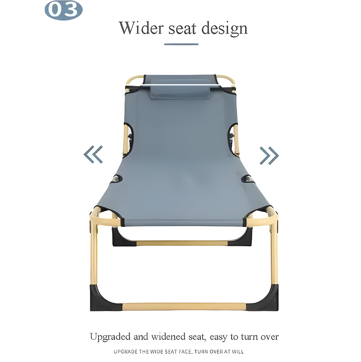 Сгъваемо туристическо легло с регулируема облегалка