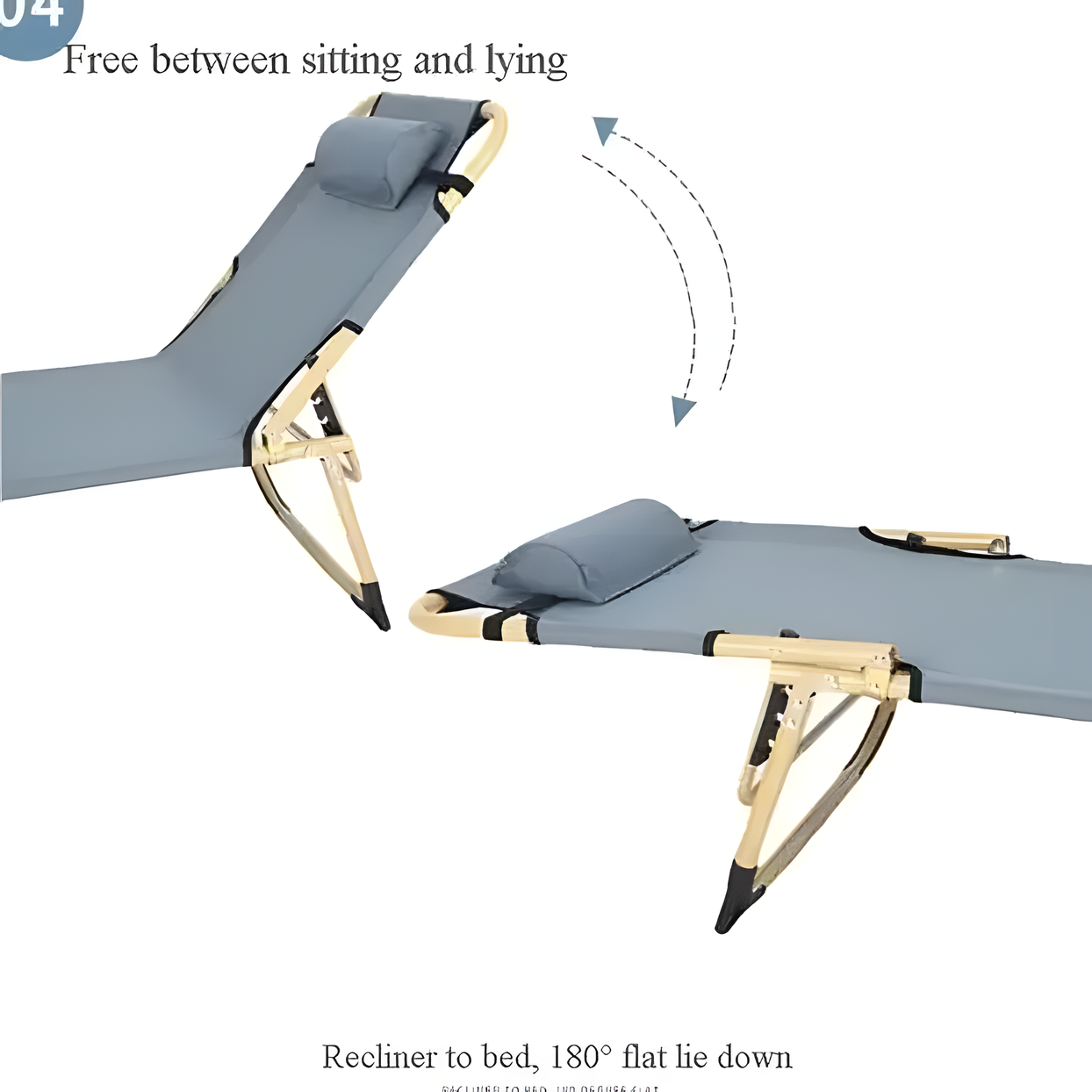 Сгъваемо туристическо легло с регулируема облегалка