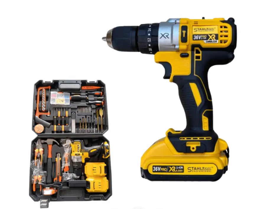 Ударен винтоверт Stahlmayer с инструменти 36v, 8.0 ah - Smartko.store