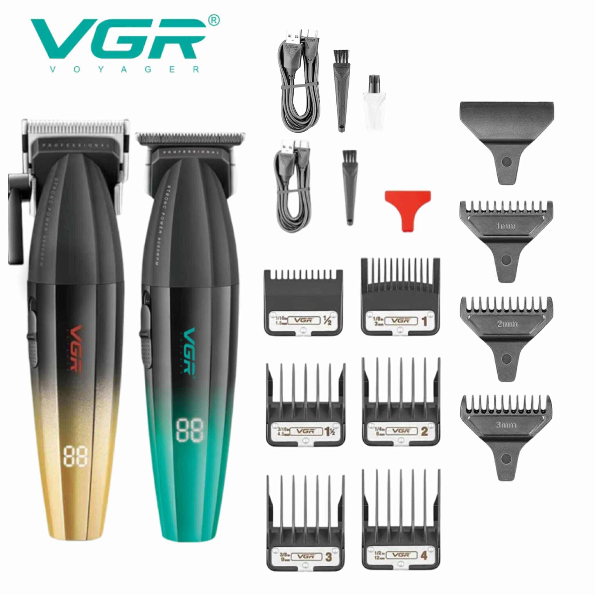 Професионален Комплект за Подстригване VGR – Машинка V-003 + Тример V-906