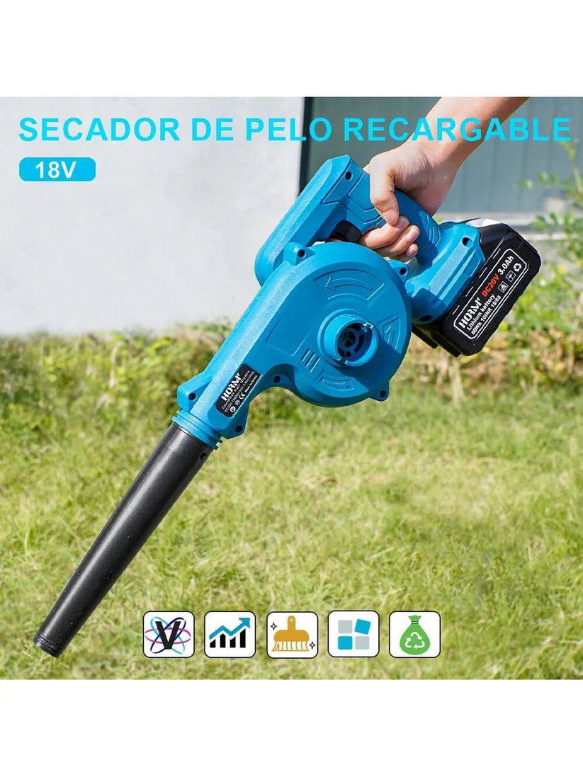 Акумулаторна Духалка и Прахосмукачка 2 в 1 – Безжична, С Две Батерии и Зарядно