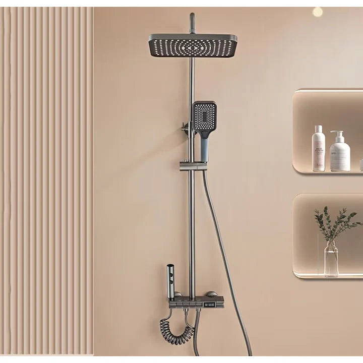 Комплект Кран за Душ AOVO с Дигитален Дисплей и Мултифункционални Режими