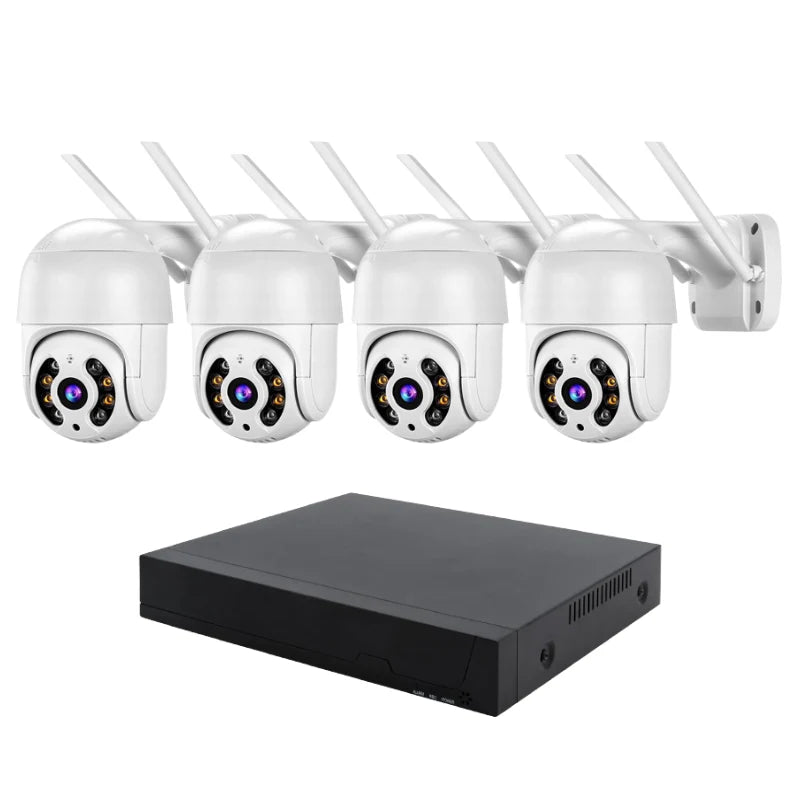 Безжична 5G Wi-Fi Система За Видеонаблюдение 4K Ultra HD – 4 Камери + 8-канален DVR