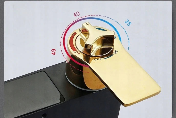 Интелигентна Душ Колона – Луксозен Черно-Златен Комплект С Термостат И 4 Режима На Пръскане