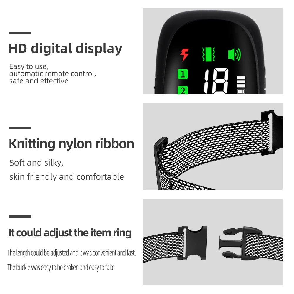 Електронен нашийник за обучение на кучета срещу лаене, 4 режима