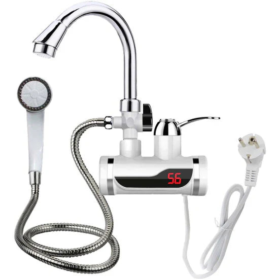 Хоризонтален Нагревател за Чешма с Душ Слушалка