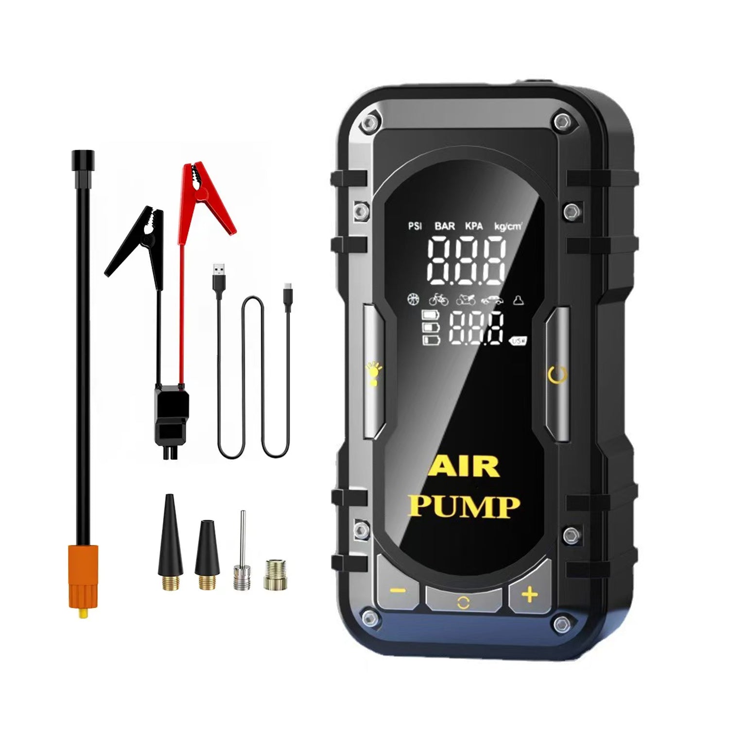 „Jump Starter С Компресор За Гуми – 8000mAh, Power Bank И LED Фенер“