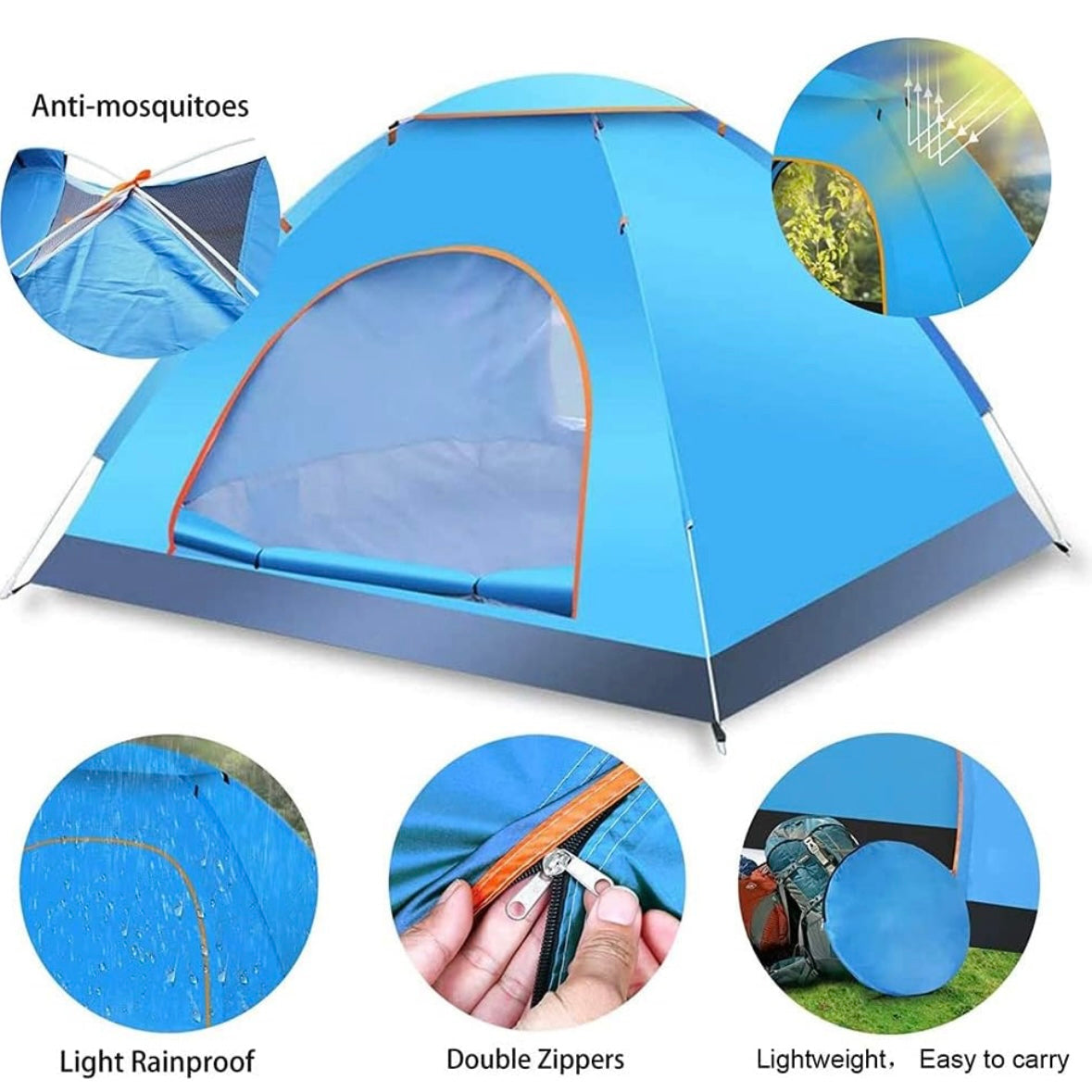 Къмпинг Pop Up Палатка 2x2м – Бързо Разпъване За Секунди