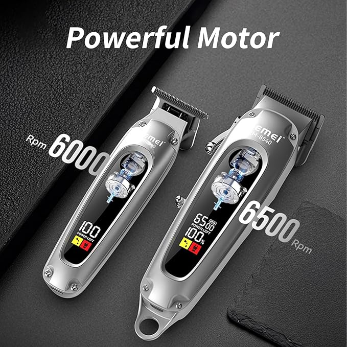 Kemei 8540 Професионален Комплект Машинка За Подстригване И Тример С LED Дисплей