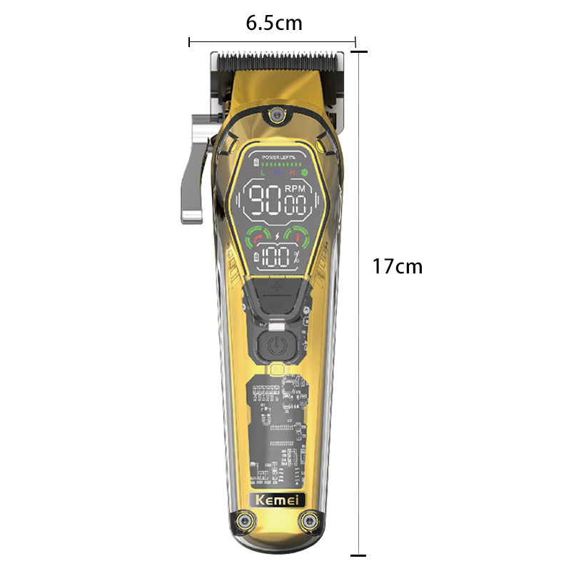 Kemei KM-1806 Машинка За Подстригване 10W С LCD Дисплей И 8 Приставки