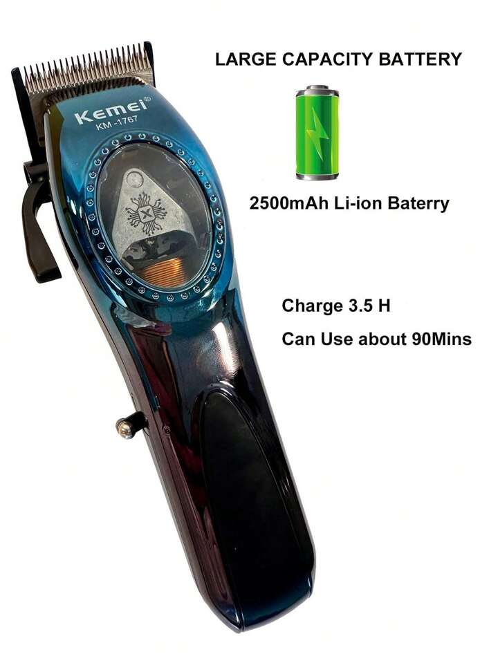 Kemei KM-1767 Машинка За Подстригване С LCD Дисплей, DLC Острие И Магнитен Мотор
