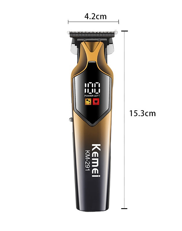 Kemei KM 291 Машинка За Подстригване С LCD Дисплей И 4 Приставки