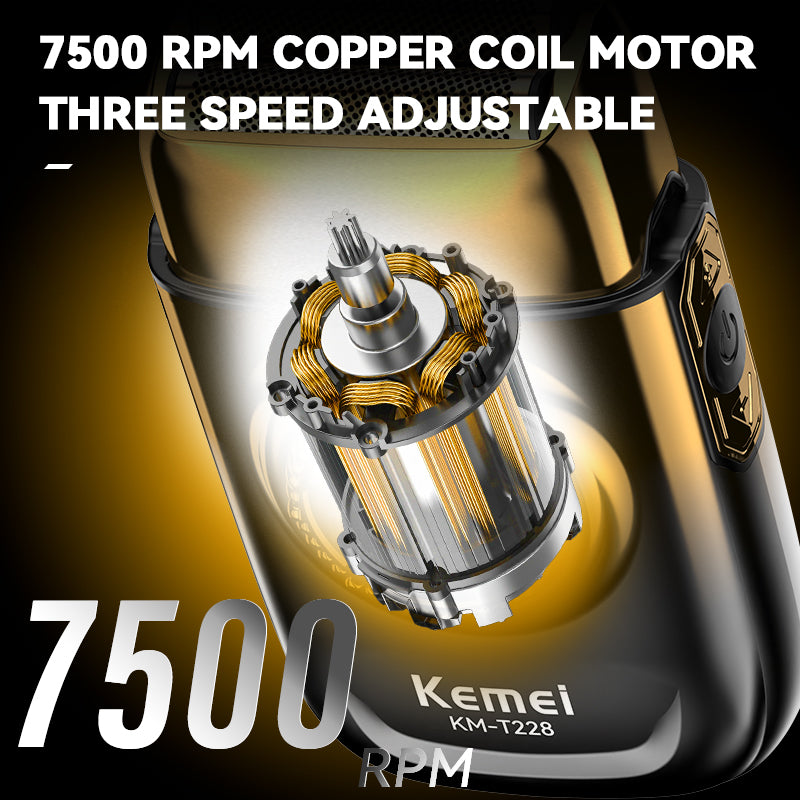 Kemei KM-T228 Шейвър За Бръснене С Турбо Режим И LCD Дисплей