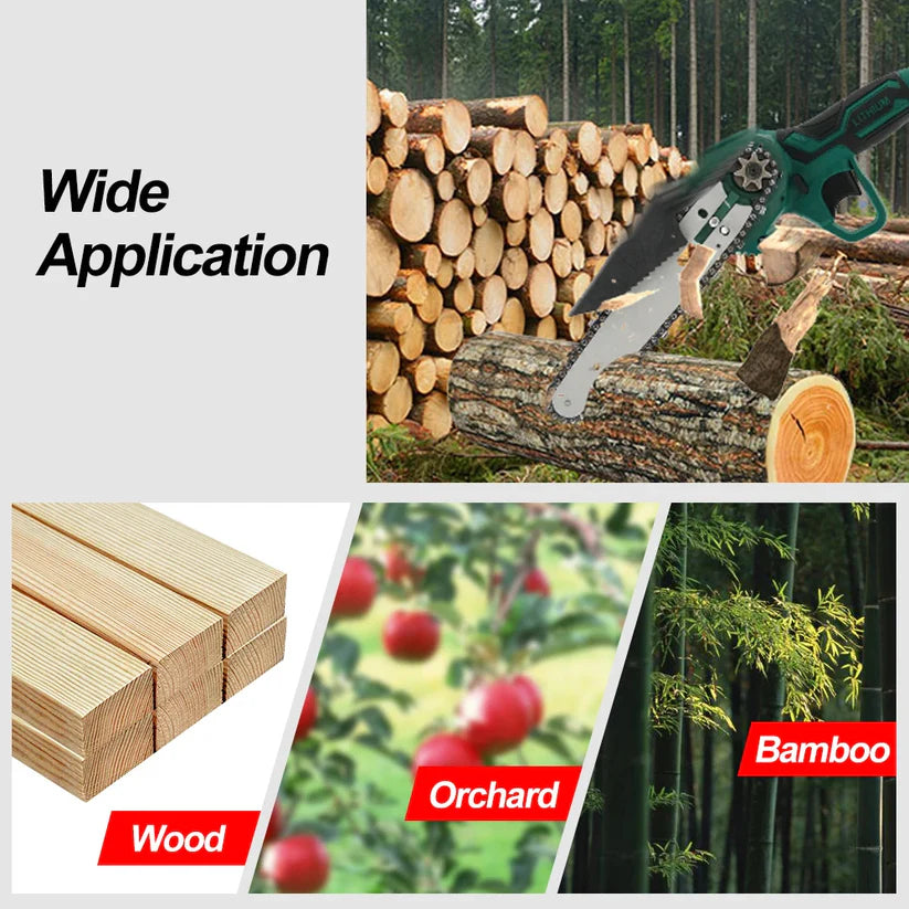 Комплект Акумулаторна Градинска Ножица и Акумулаторен Трион с 15см Шина – Немска Мощност и Прецизност