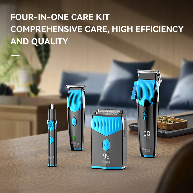 Комплект Машинки За Подстригване И Бръснене Kemei KM-8534 4 в 1 – Професионална Грижа С 15 Приставки
