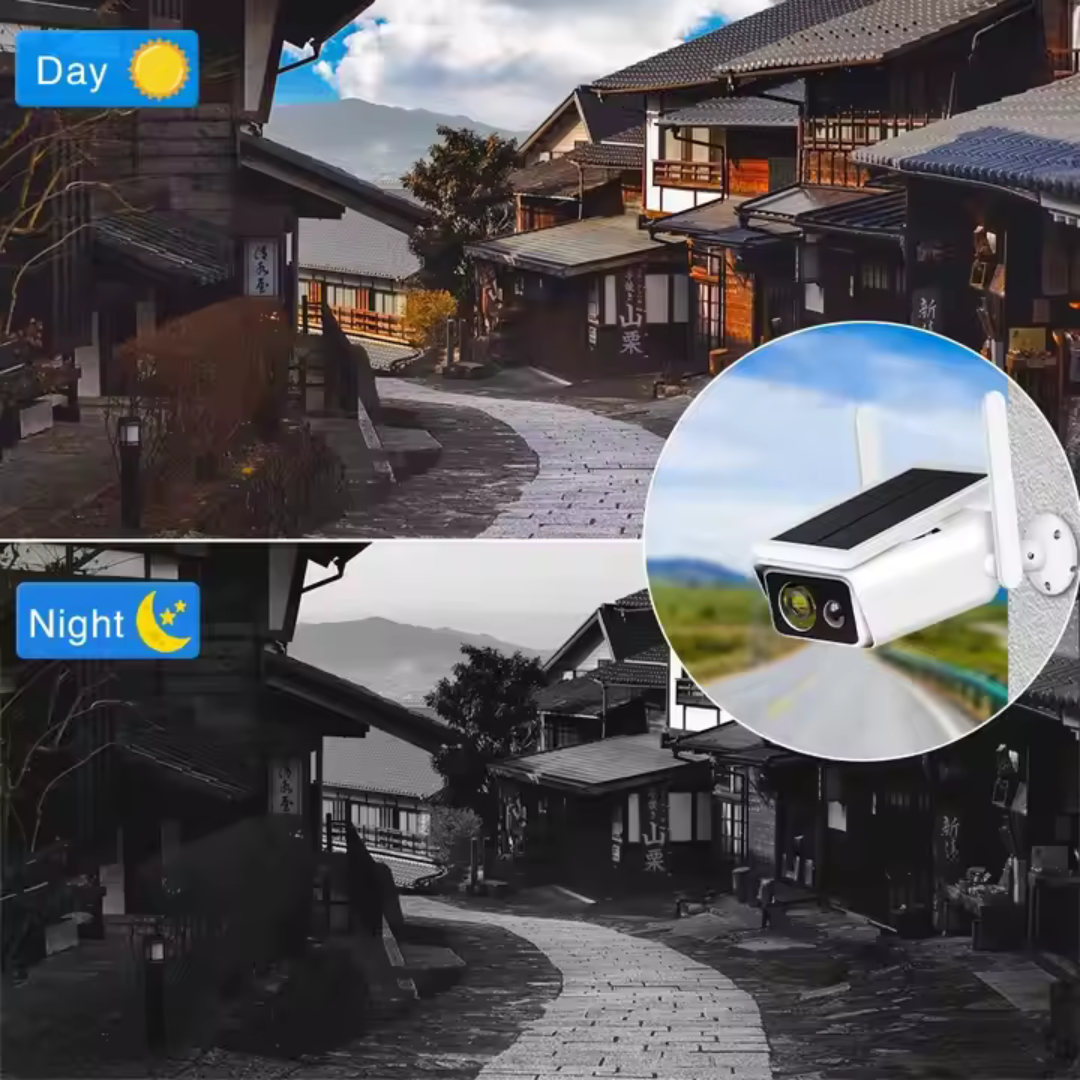 Соларна WiFi камера Full HD 1080p с Нощно Виждане и IP66 Водоустойчивост