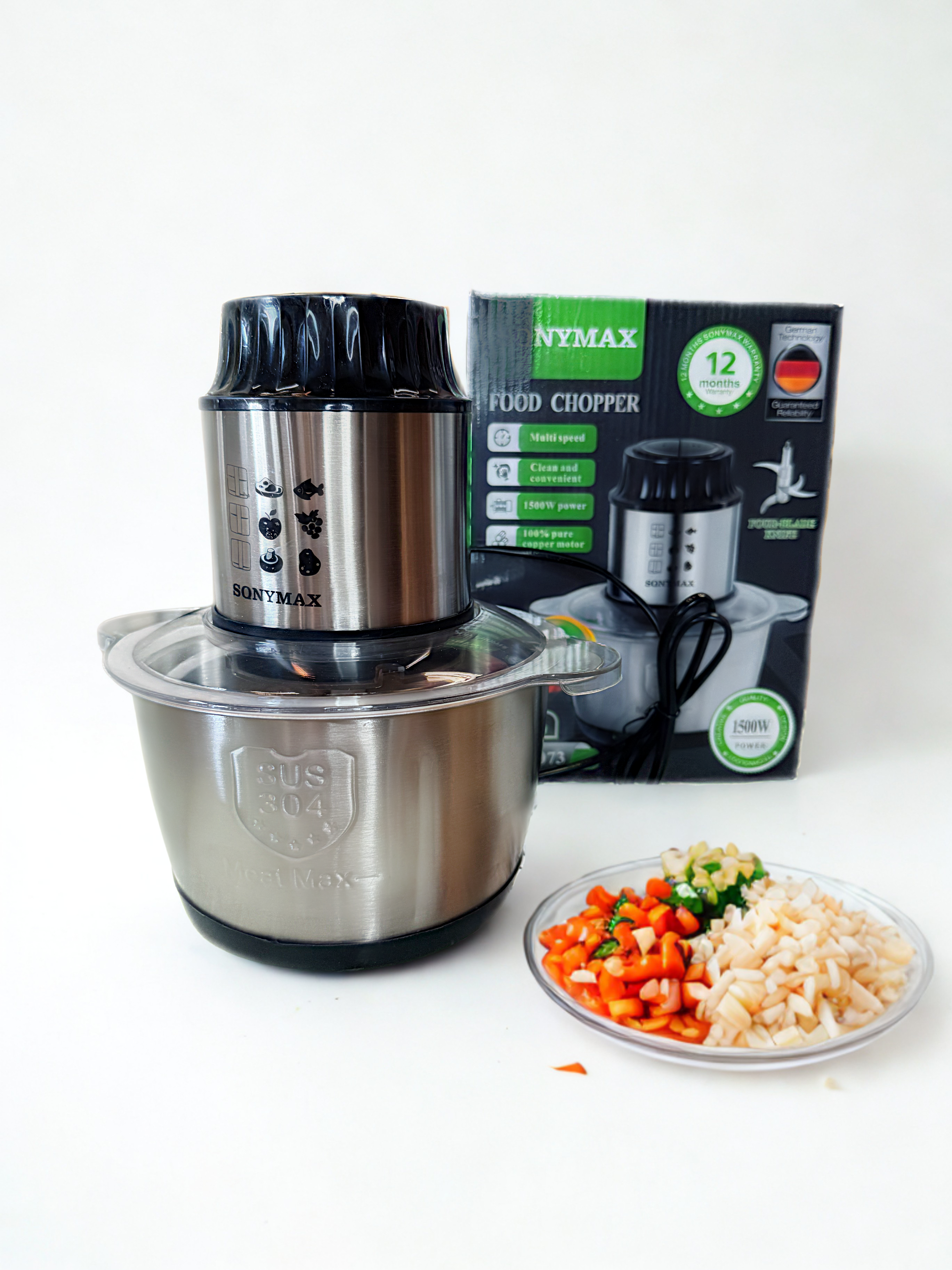 Кухненски чопър Sonymax SN 0073 – 2 литра, 1500W