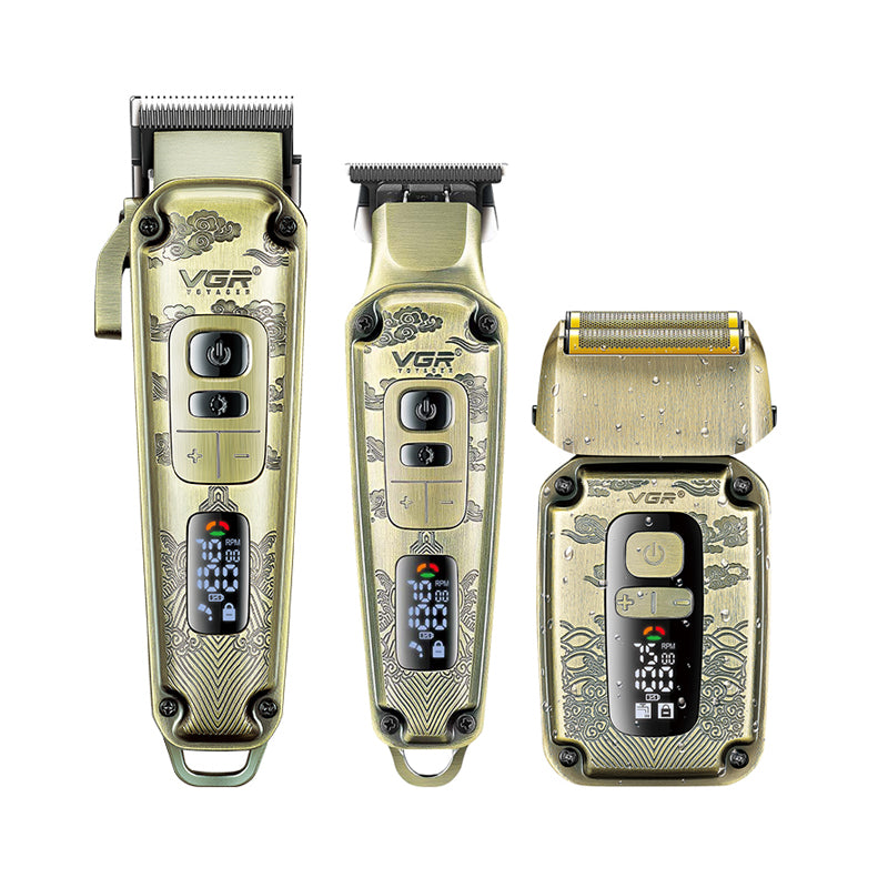Професионален комплект VGR V‑642 – Машинка, Тример и Самобръсначка