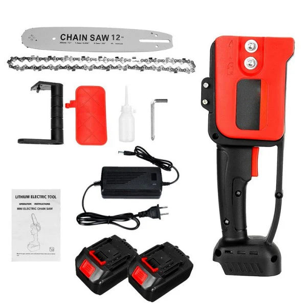 Акумулаторна Резачка за Дърва 12 Инча – Мощна и Лесна за Употреба