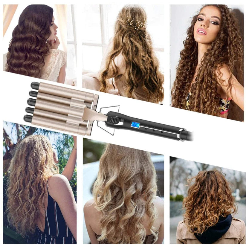 Маша за ретро къдрици Sonar SN-15 с керамично покритие – 5 разделения