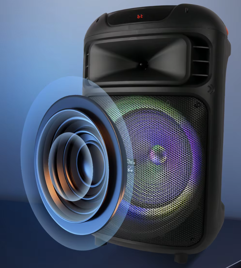 Безжична караоке тонколона 15" Sing-e с 2 безжични микрофона и LED осветление