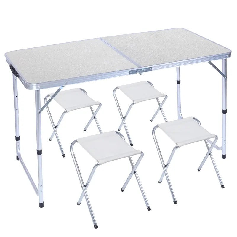 Сгъваема къмпинг маса с 4 стола - 120х60см