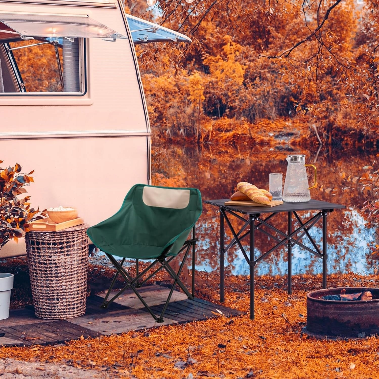 Компактна сгъваема къмпинг маса - 53х53см