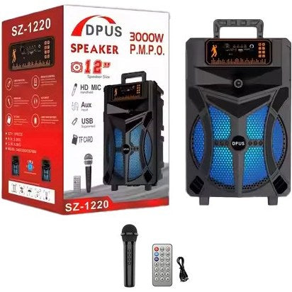 Безжична Тонколона DPUS SZ-1220 с Безжичен Микрофон – 12"