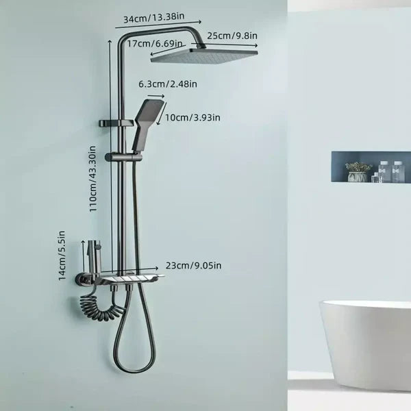 Душ система с терморегулатор и LED огледало