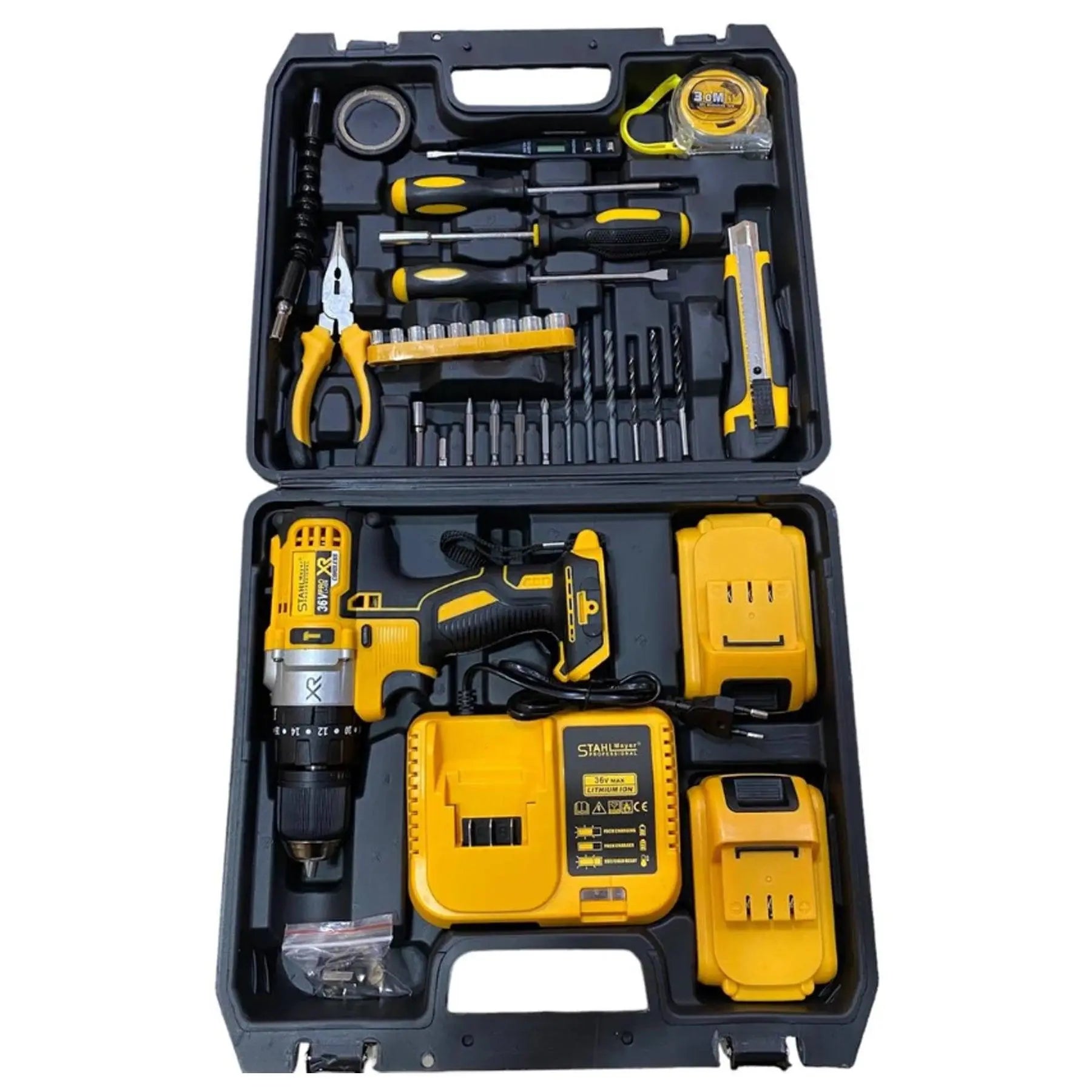 Акумулаторен Винтоверт STAHLMAYER XR 36V 8,0AH + Инструменти в Куфар - Smartko.store