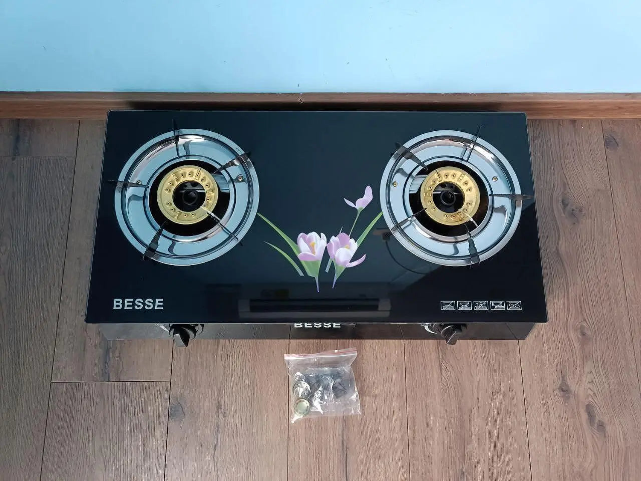 Двоен газов котлон с керамичен плот