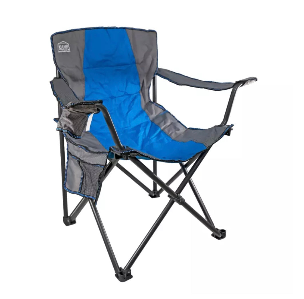 Сгъваем Къмпинг Стол с Подлакътници и Поставка за Чаша