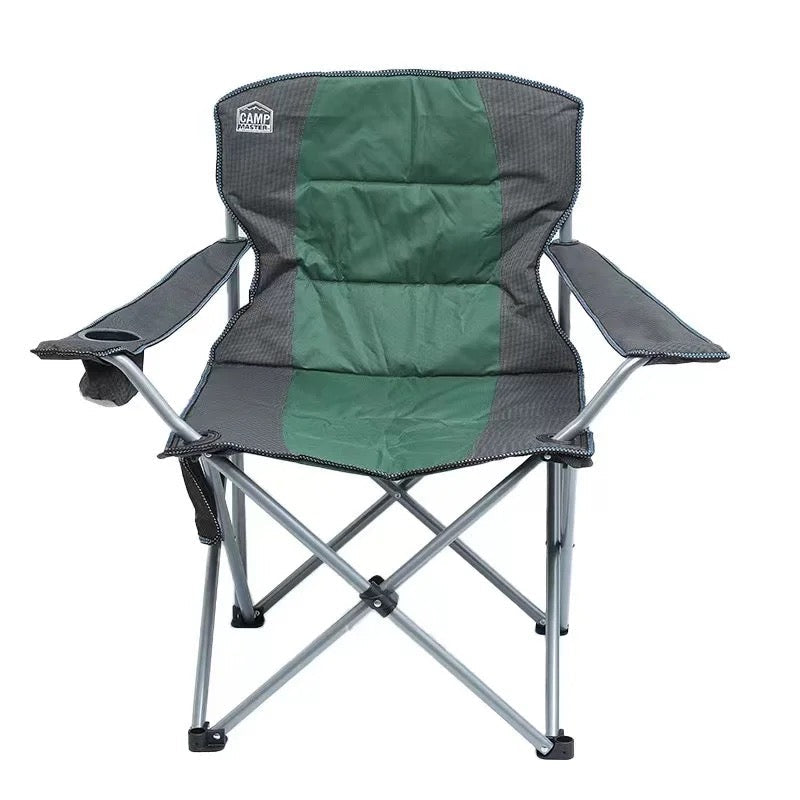 Сгъваем Къмпинг Стол с Подлакътници и Поставка за Чаша