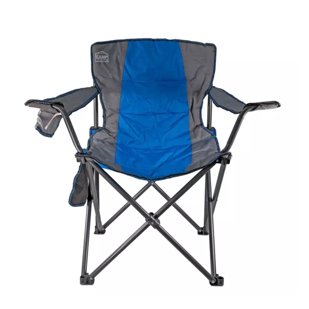 Сгъваем Къмпинг Стол с Подлакътници и Поставка за Чаша