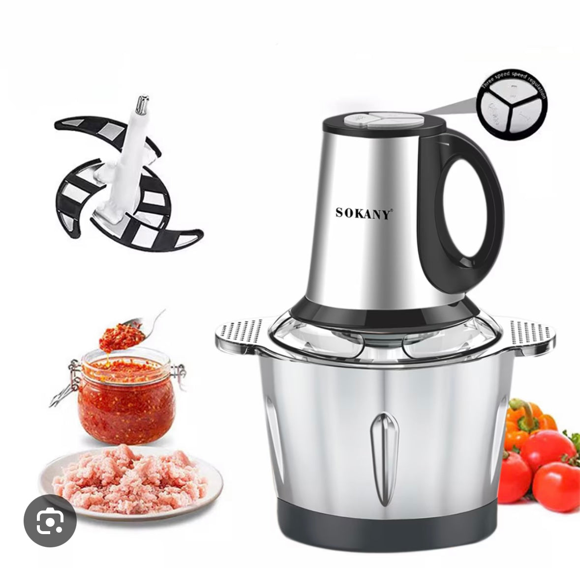 Кухненски Чопър Sokany SK-7011, 500W, 3л