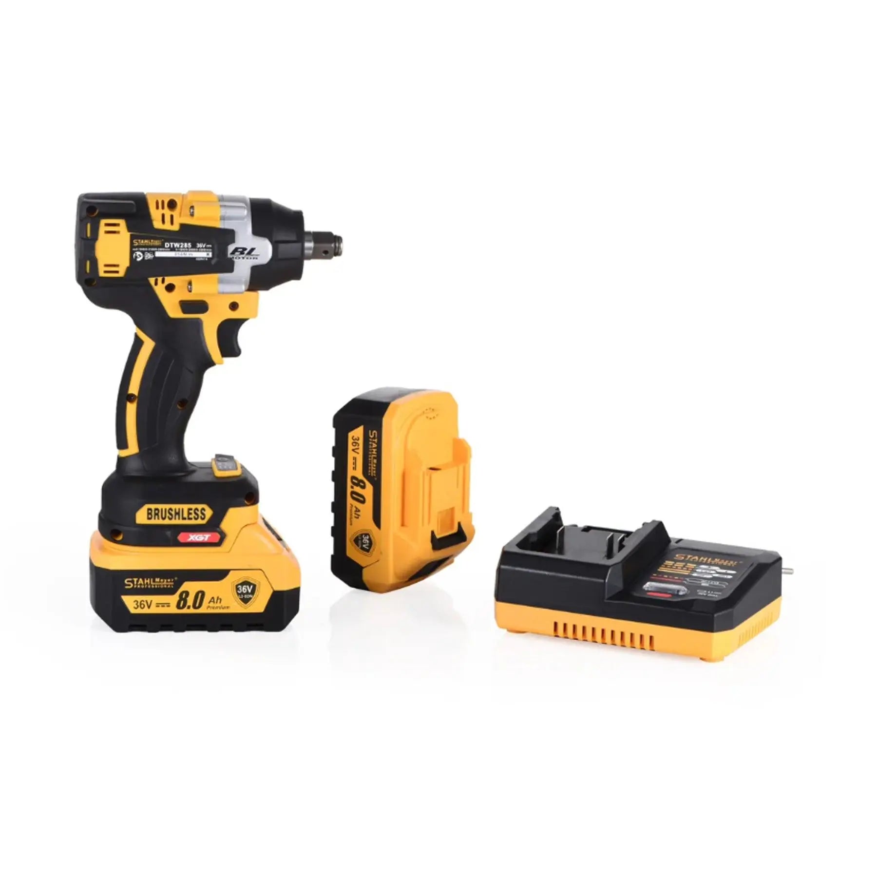 Акумулаторен Ударен Гайковерт StahlMayer безчетков 36V, 8A + 35 Части - Smartko.store