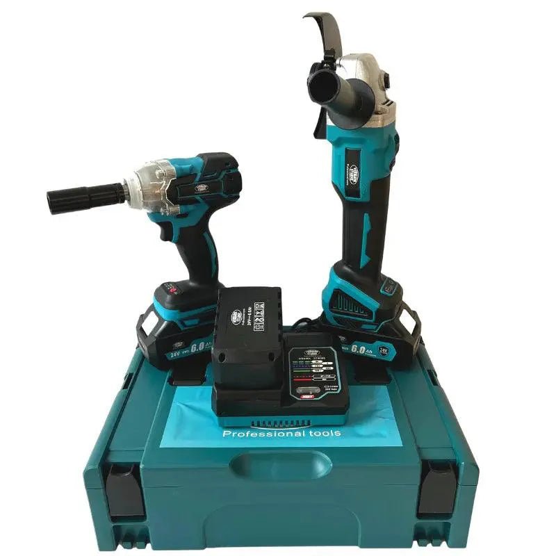 Промо Комплект Акумулаторен Ъглошлайф и Ударен Гайковерт/винтоверт Vermark Starke 24v 6Ah - Smartko.store