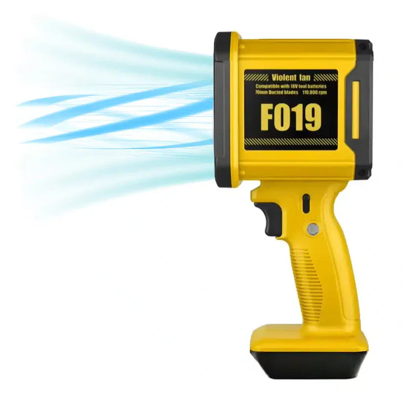 Акумулаторен Турбо Въздушен Пистолет 110 000 об/мин, Ø70 мм Турбина – За Листа, Сняг, Автомобил и Барбекю