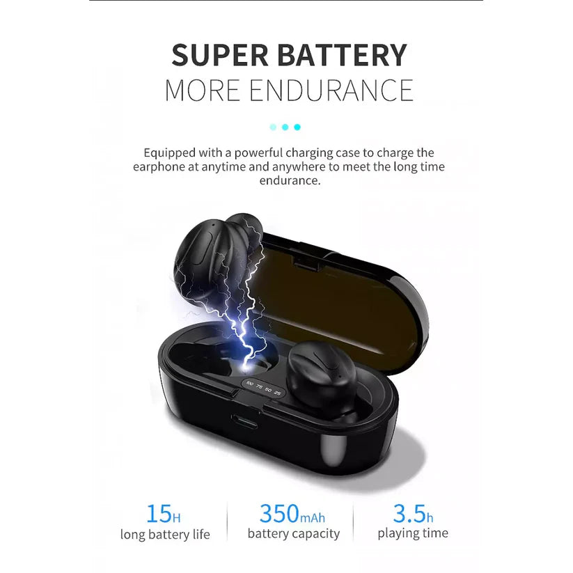 „Безжични Bluetooth Слушалки XG-13 TWS с LED Дисплей и Дълъг Живот на Батерията“