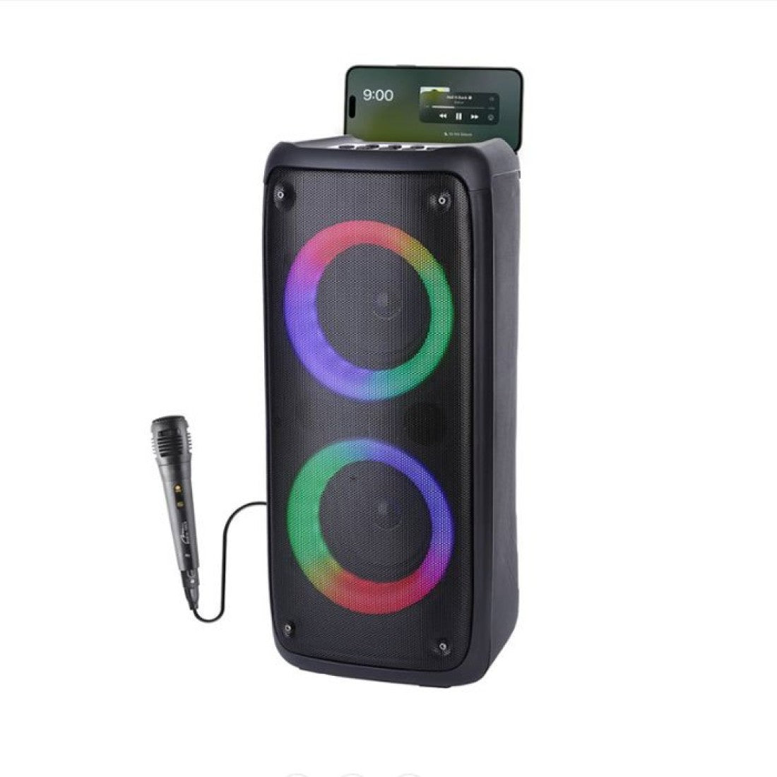 „Bluetooth Тонколона KTS-2267 – 2x4" С Микрофон За Караоке И Парти“