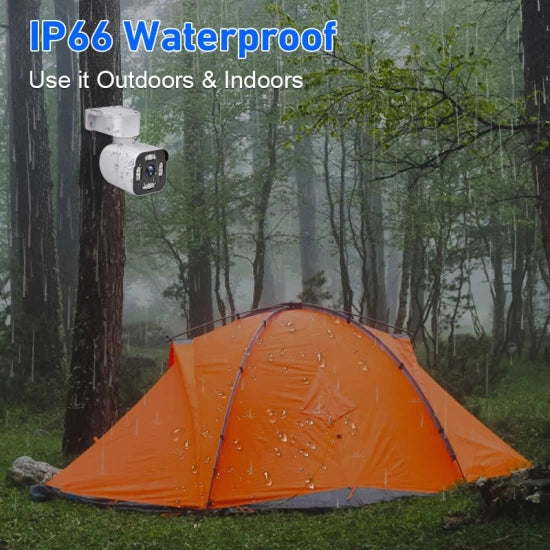 IP Въртяща Безжична Камера Външен Монтаж 6MPX Ultra HD 2K iCam365 + SD Карта 64GB