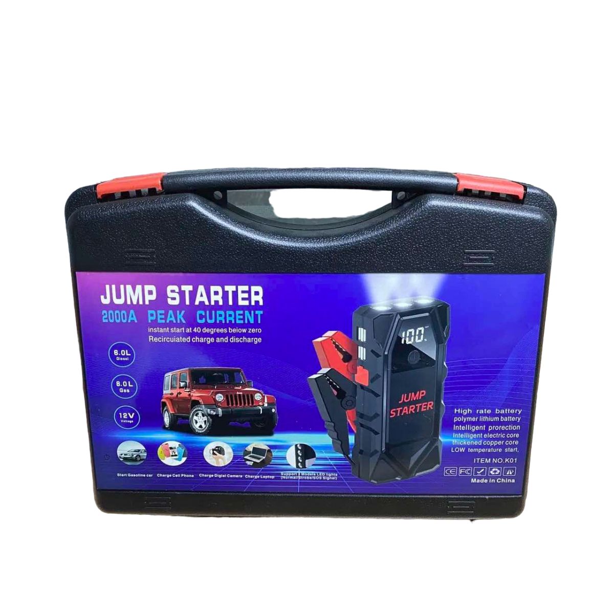 Мултифункционален Jump Starter За Автомобил 2000A