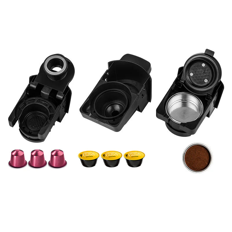 Кафемашина За Капсули и Мляно Кафе 3в1 Sokany, 1450W, 19 Бара – Черен