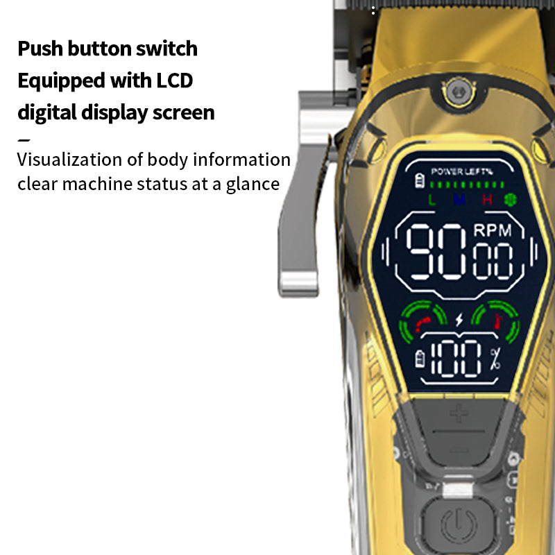 Kemei KM-1806 Машинка За Подстригване 10W С LCD Дисплей И 8 Приставки